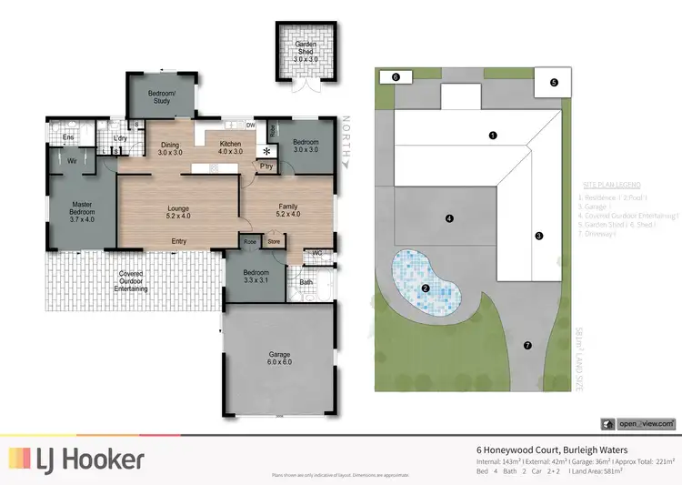 Floorplan of Homely house listing, 6 Honeywood Court, Burleigh Waters QLD 4220