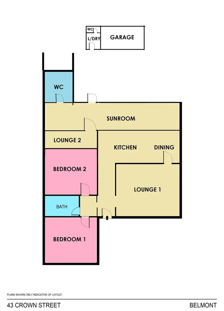 Floorplan of Homely house listing, 43 Crown Street, Belmont NSW 2280