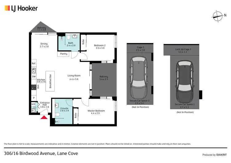 Floorplan of Homely unit listing, 306/16 Birdwood Avenue, Lane Cove NSW 2066