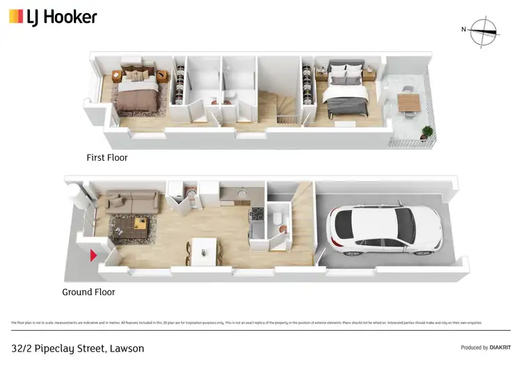 Floorplan of Homely townhouse listing, 32/2 Pipeclay Street, Lawson ACT 2617