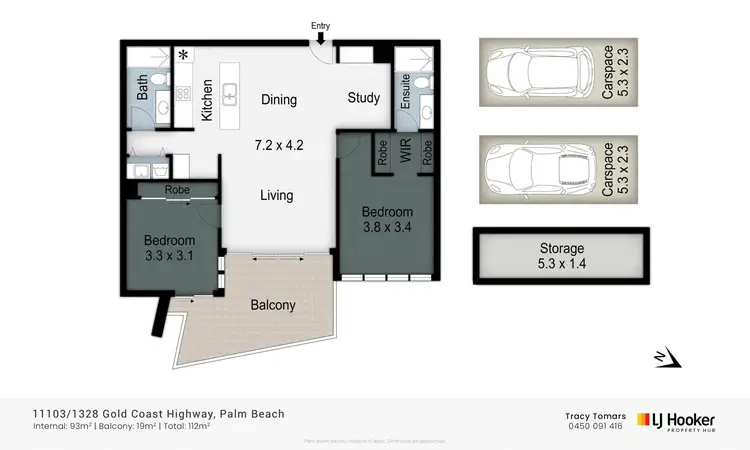 Floorplan of Homely apartment listing, 11103/1328 Gold Coast Highway, Palm Beach QLD 4221