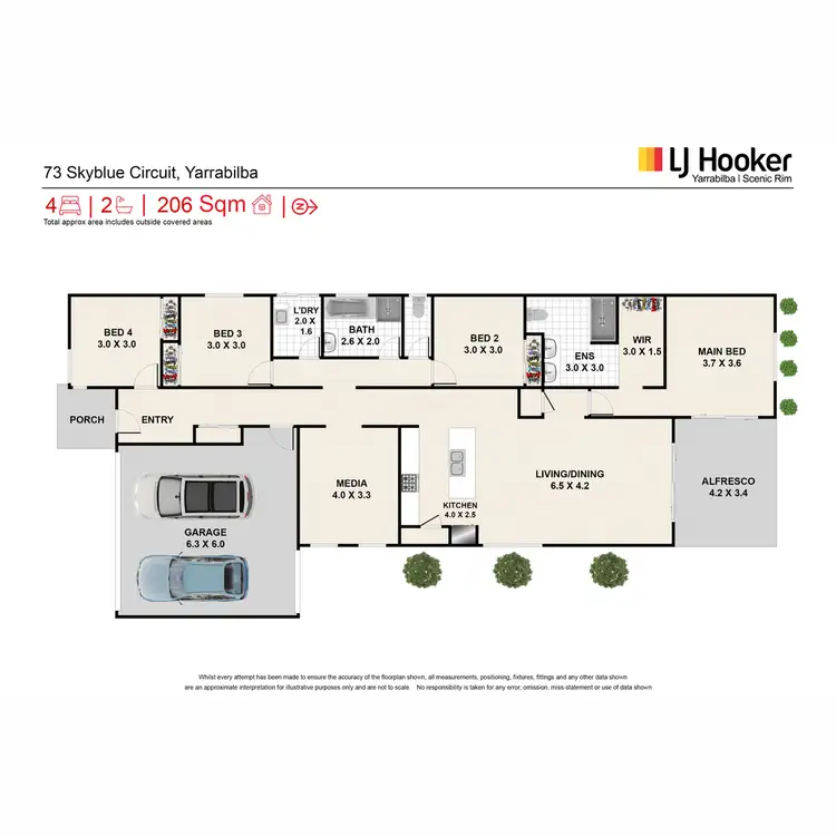 Floorplan of Homely house listing, 73 Skyblue Circuit, Yarrabilba QLD 4207