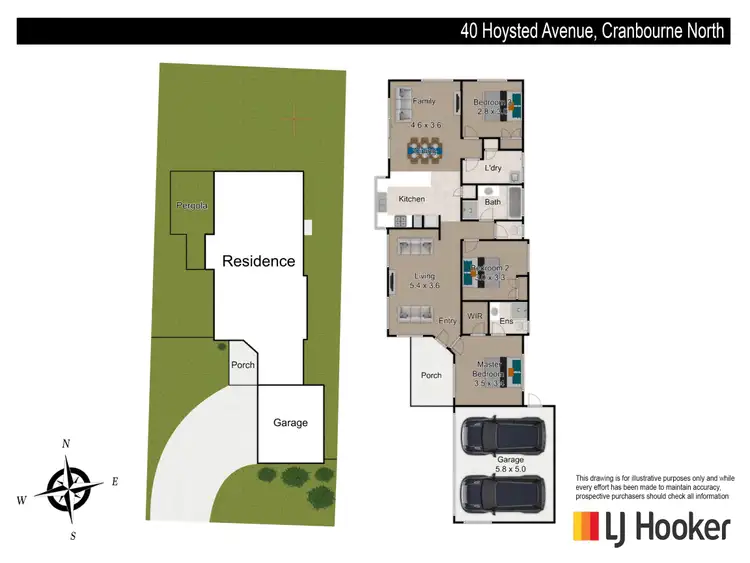 Floorplan of Homely house listing, 40 Hoysted Avenue, Cranbourne North VIC 3977