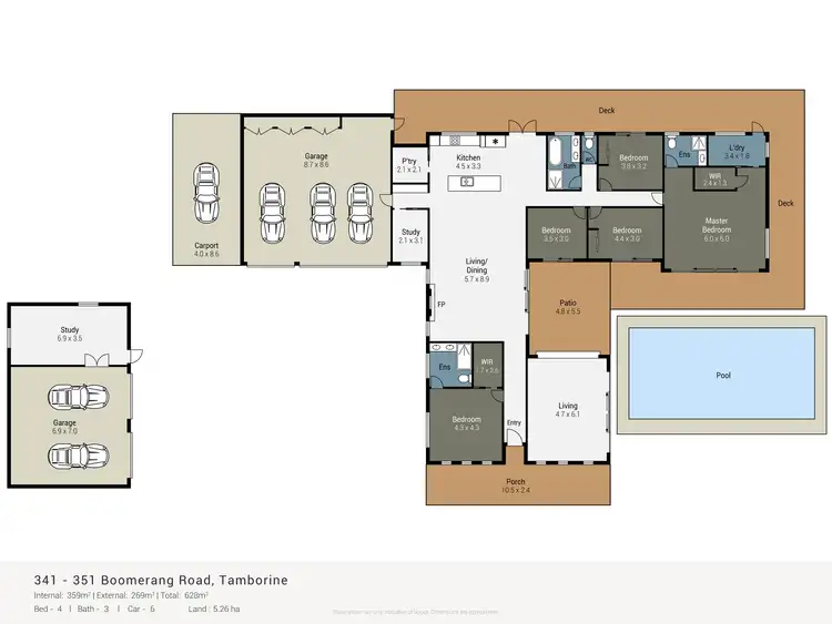 Floorplan of Homely rural property listing, 341 - 351 Boomerang Road, Tamborine QLD 4270
