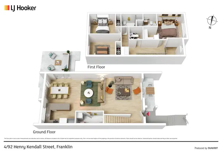 Floorplan of Homely townhouse listing, 4/92 Henry Kendall Street, Franklin ACT 2913