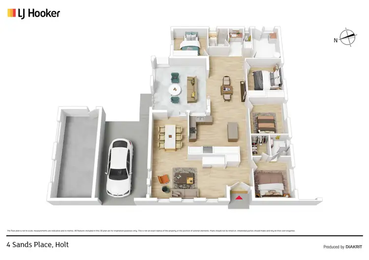 Floorplan of Homely house listing, 4 Sands Place, Holt ACT 2615