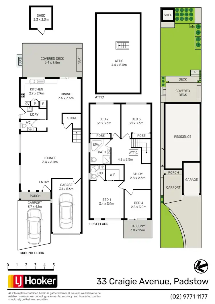 Floorplan of Homely semi-detached listing, 33 Craigie Avenue, Padstow NSW 2211