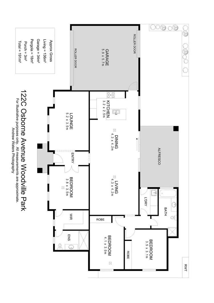 Floorplan of Homely house listing, 122C Osborne Avenue, Woodville Park SA 5011