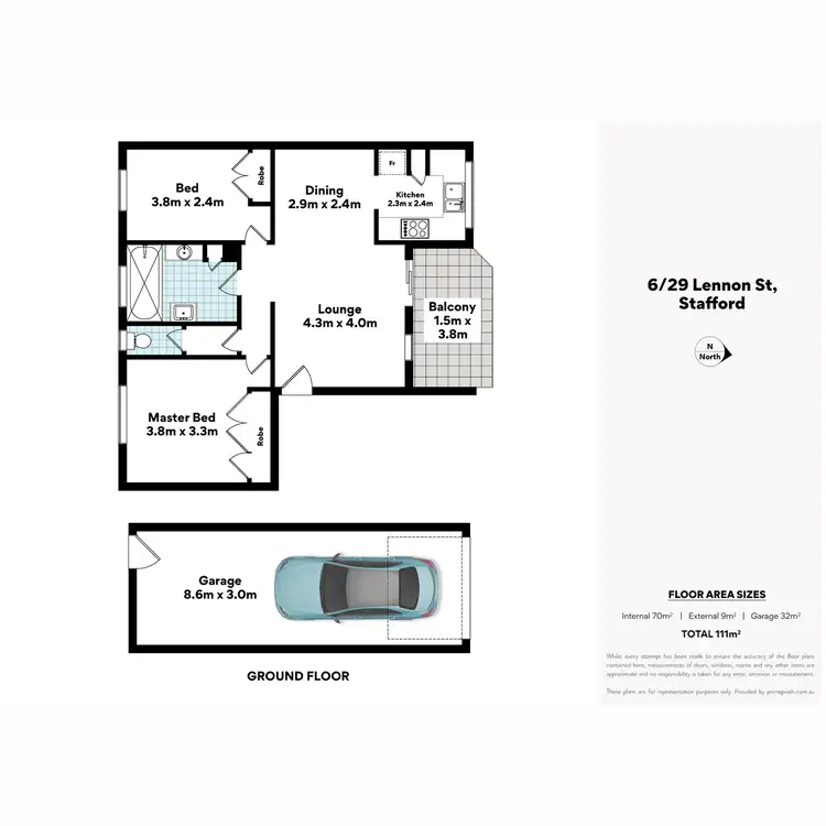 Floorplan of Homely apartment listing, 6/29 Lennon Street, Stafford QLD 4053