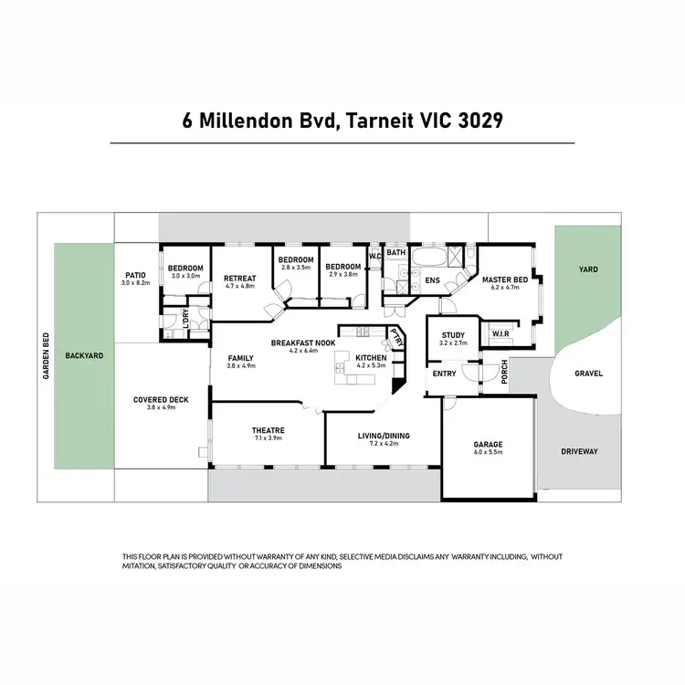 Floorplan of Homely house listing, 6 Millendon Boulevard, Tarneit VIC 3029