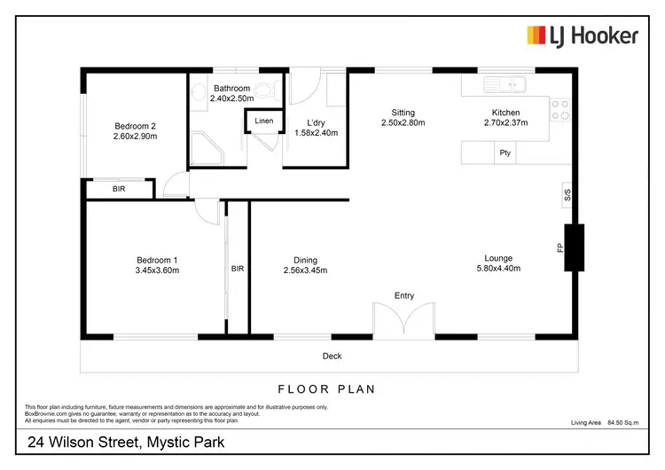 Floorplan of Homely house listing, 24 Wilson Street, Mystic Park VIC 3579