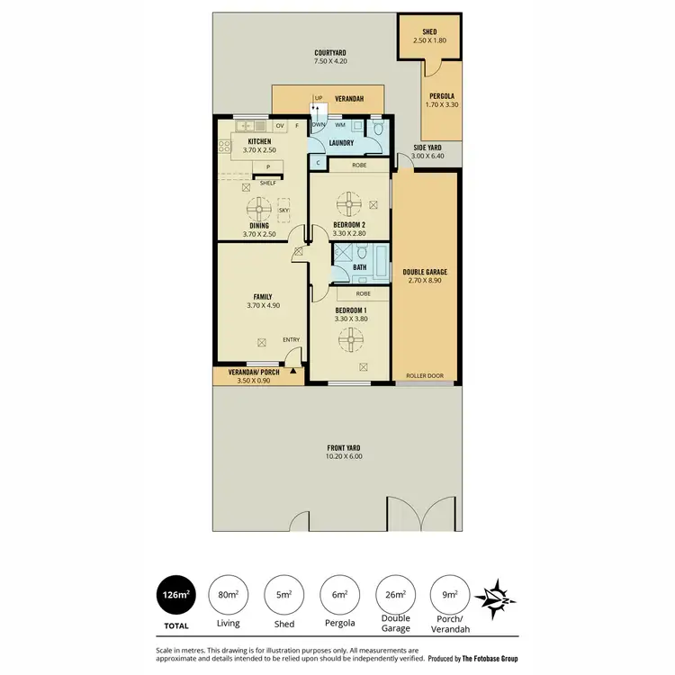 Floorplan of Homely unit listing, 1/2 Russell Terrace, Edwardstown SA 5039