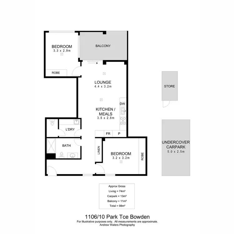 Floorplan of Homely apartment listing, 1106/10 Park Terrace, Bowden SA 5007