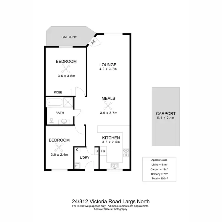 Floorplan of Homely unit listing, 24/312 Victoria Road, Largs North SA 5016