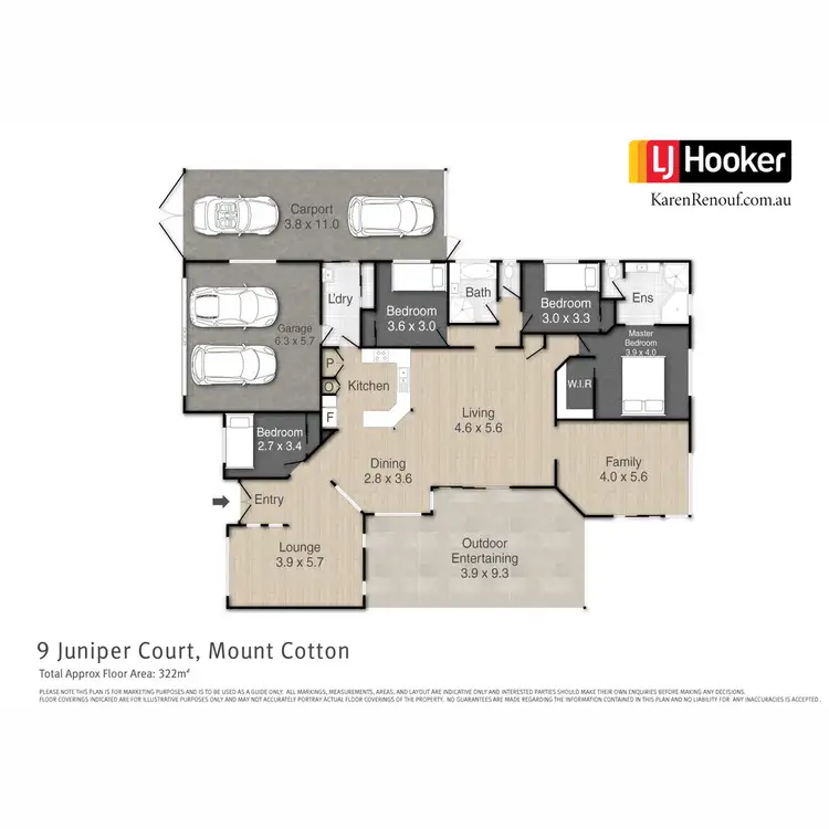 Floorplan of Homely house listing, 9 Juniper Court, Mount Cotton QLD 4165