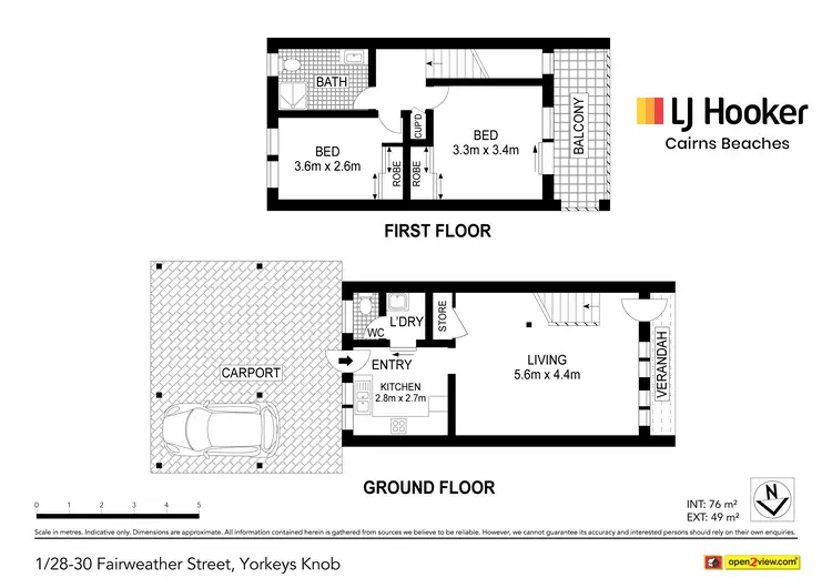 Floorplan of Homely townhouse listing, 1/28-30 Fairweather Street, Yorkeys Knob QLD 4878