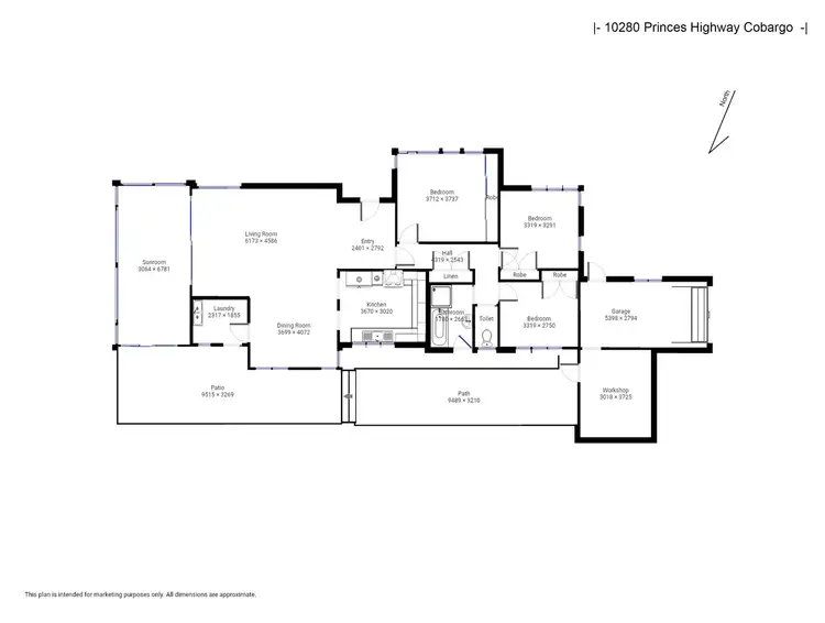 Floorplan of Homely rural property listing, 10280 Princes Highway, Cobargo NSW 2550