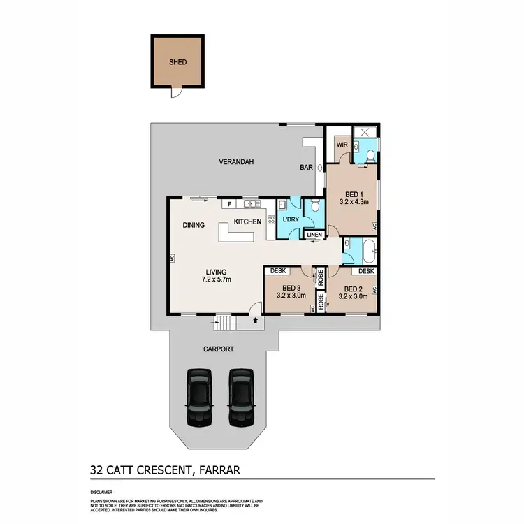Floorplan of Homely house listing, 32 Catt Crescent, Farrar NT 830