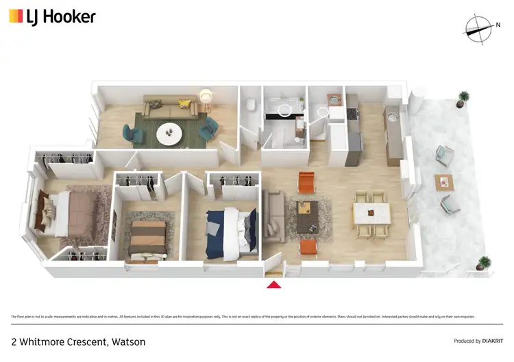 Floorplan of Homely townhouse listing, 2 Whitmore Crescent, Watson ACT 2602