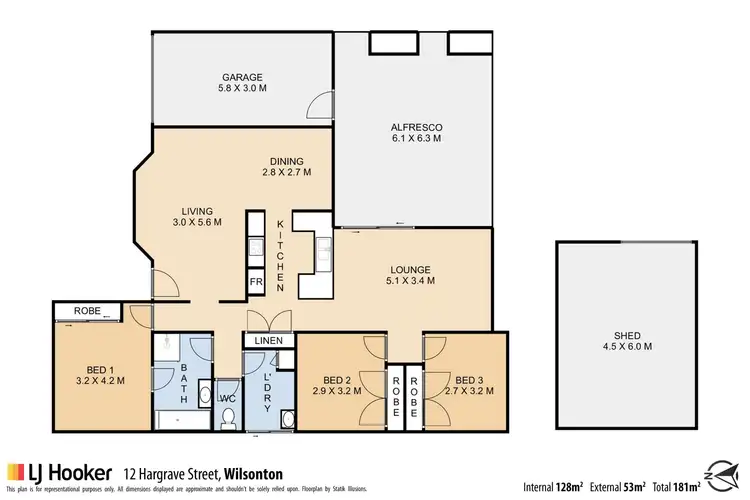 Floorplan of Homely house listing, 12 Hargrave Street, Wilsonton QLD 4350