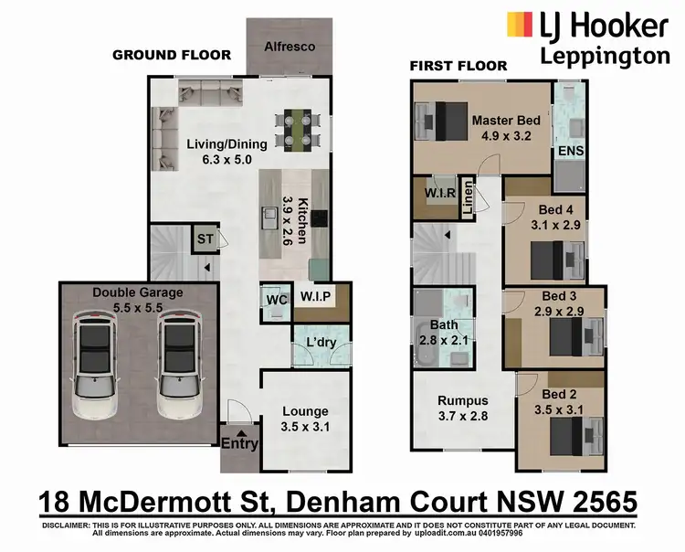 Floorplan of Homely house listing, 18 McDermott Street, Denham Court NSW 2565