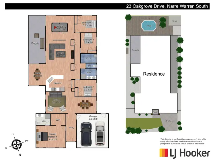 Floorplan of Homely house listing, 23 Oakgrove Drive, Narre Warren South VIC 3805