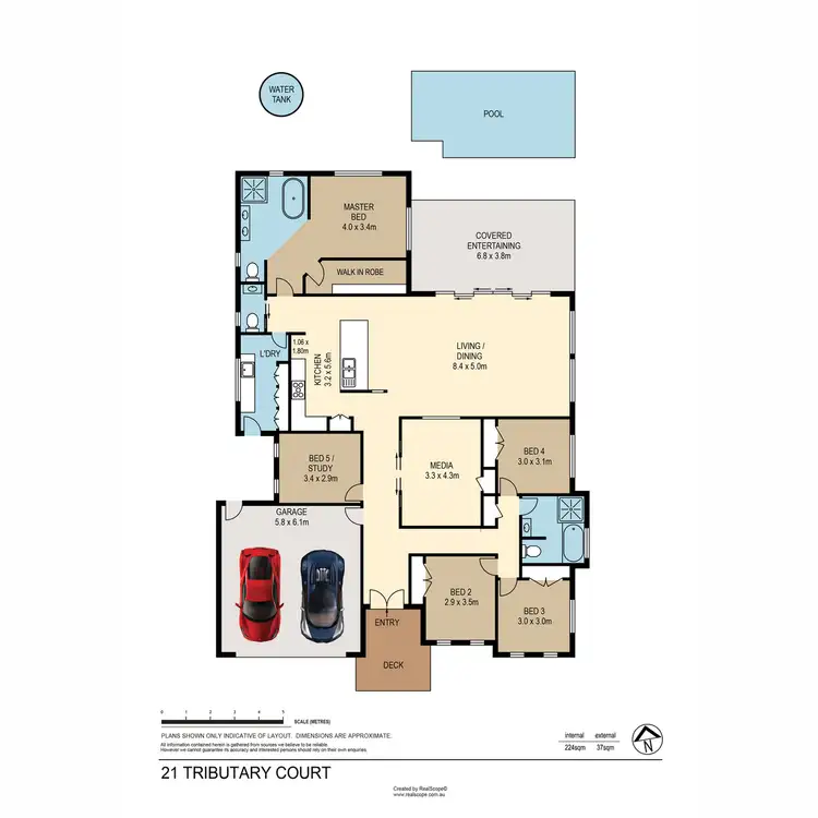 Floorplan of Homely house listing, 21 Tributary Court, Eatons Hill QLD 4037