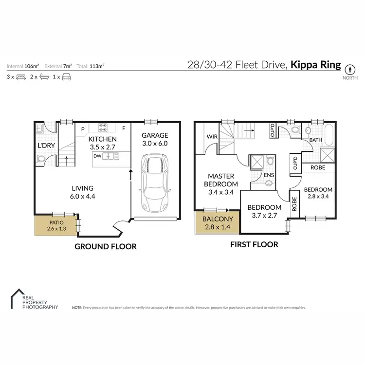 Floorplan of Homely unit listing, 28/30-42 Fleet Drive, Kippa-Ring QLD 4021