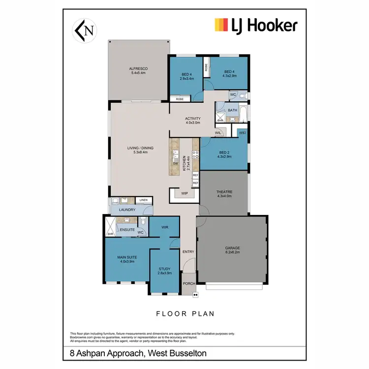 Floorplan of Homely house listing, 8 Ashpan Approach, West Busselton WA 6280