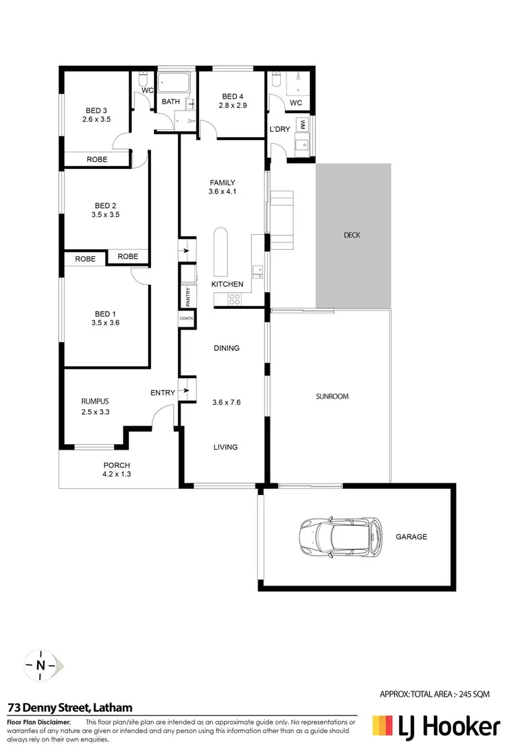 Floorplan of Homely house listing, 73 Denny Street, Latham ACT 2615