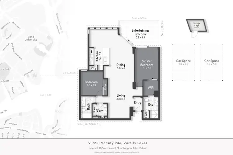 Floorplan of Homely apartment listing, 93/251 Varsity Parade, Varsity Lakes QLD 4227