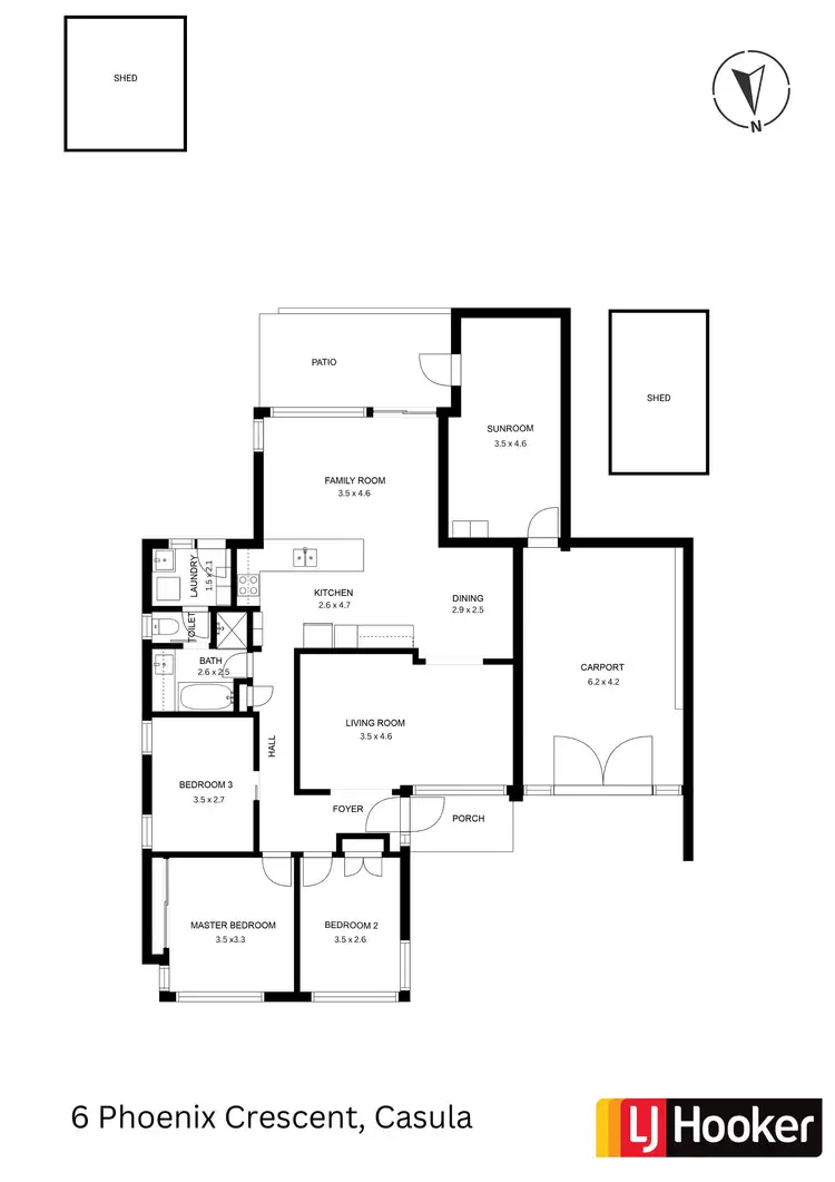 Floorplan of Homely house listing, 6 Phoenix Crescent, Casula NSW 2170