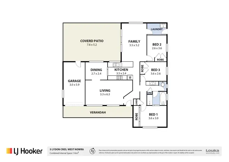 Floorplan of Homely house listing, 5 Lydon Crescent, West Nowra NSW 2541