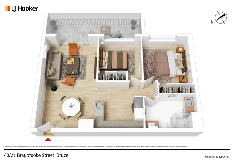 Floorplan of Homely unit listing, 40/21 Braybrooke Street, Bruce ACT 2617