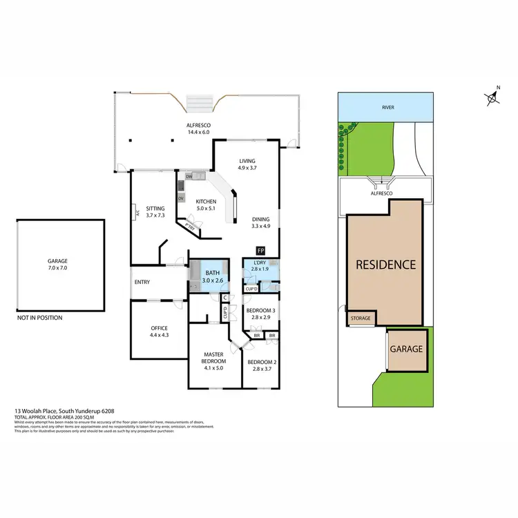 Floorplan of Homely house listing, 13 Woolah Place, South Yunderup WA 6208