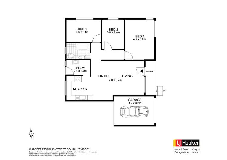Floorplan of Homely house listing, 16 Robert Eggins Street, South Kempsey NSW 2440