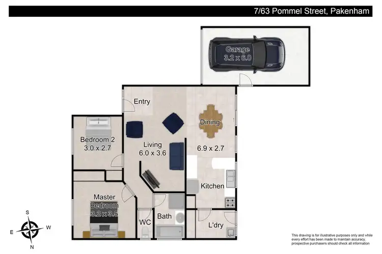 Floorplan of Homely unit listing, 7/63 Pommel Street, Pakenham VIC 3810