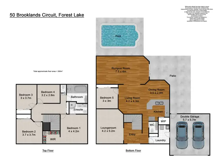 Floorplan of Homely house listing, 50 Brooklands Circuit, Forest Lake QLD 4078