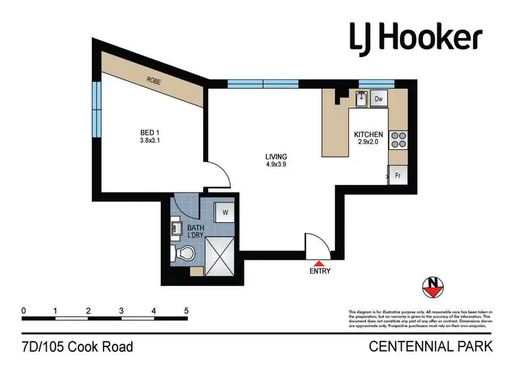 Floorplan of Homely apartment listing, 7D/105 Cook Road, Centennial Park NSW 2021