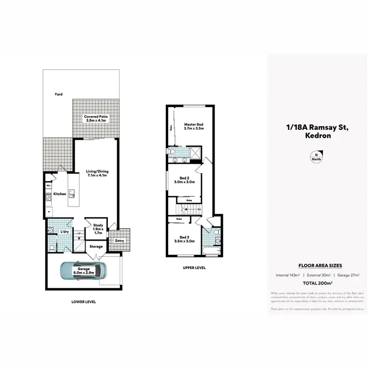 Floorplan of Homely townhouse listing, 1/18A Ramsay Street, Kedron QLD 4031