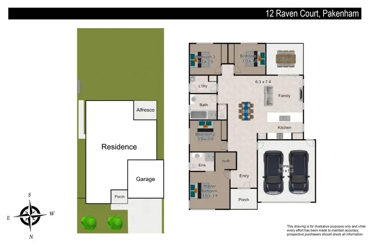 Floorplan of Homely house listing, 12 Raven Court, Pakenham VIC 3810