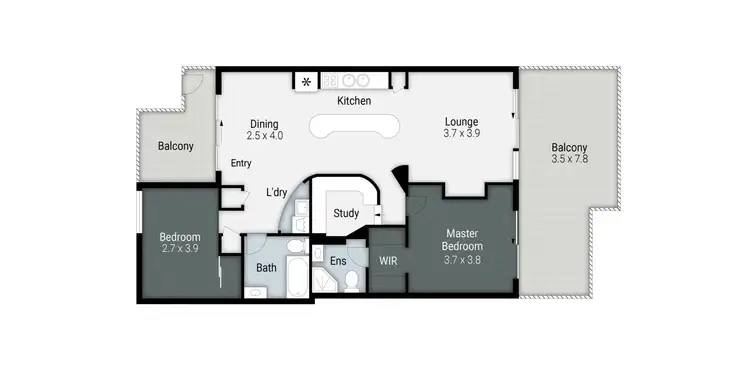 Floorplan of Homely unit listing, 6/98 University Drive, Varsity Lakes QLD 4227