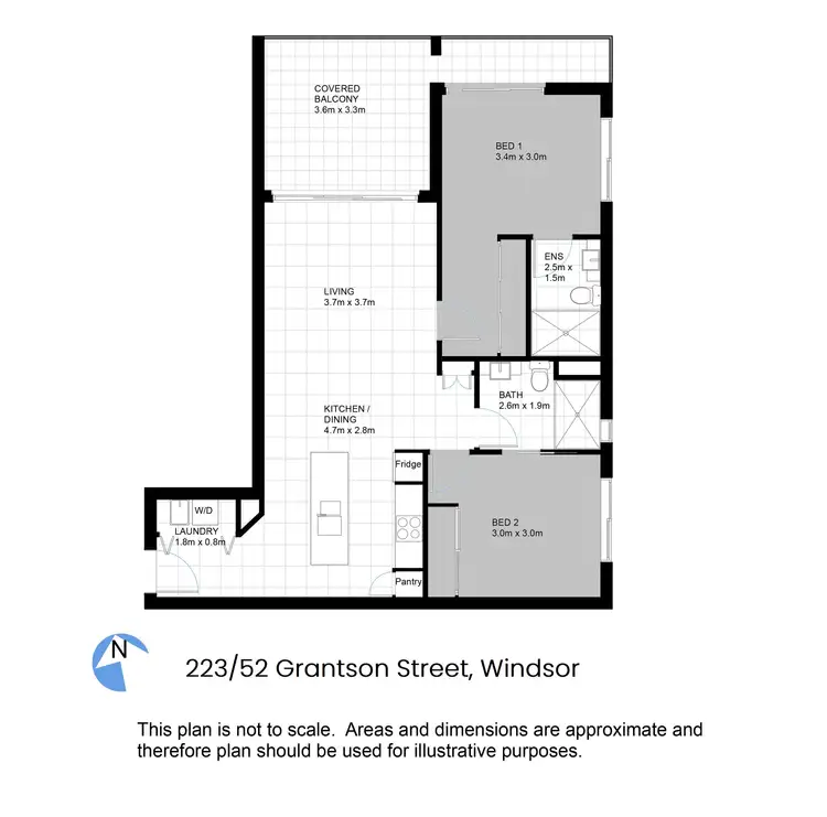 Floorplan of Homely apartment listing, Unit 223/52 Grantson Street, Windsor QLD 4030