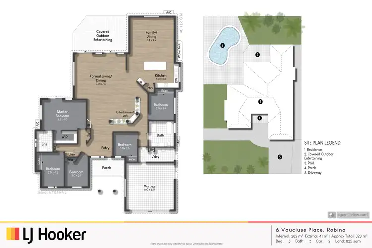 Floorplan of Homely house listing, 6 Vaucluse Place, Robina QLD 4226