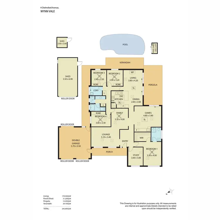 Floorplan of Homely house listing, 4 Chelmsford Avenue, Wynn Vale SA 5127