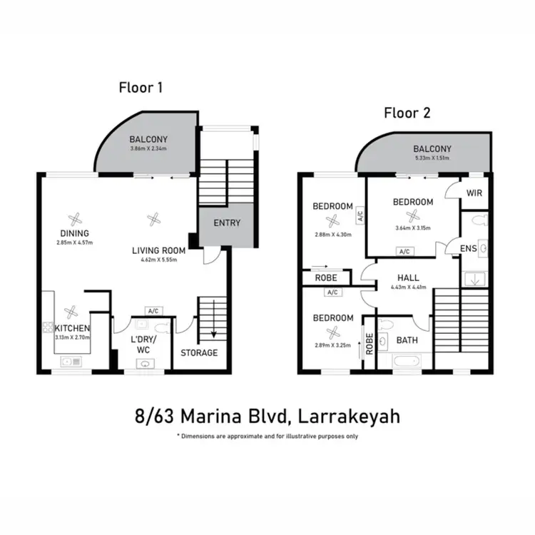 Floorplan of Homely unit listing, 8/63 Marina Boulevard, Larrakeyah NT 820