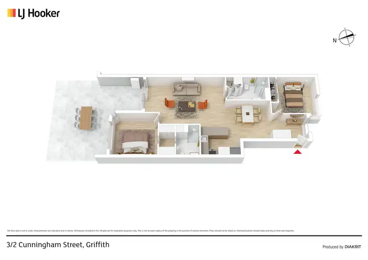Floorplan of Homely unit listing, 3/2 Cunningham Street, Griffith ACT 2603