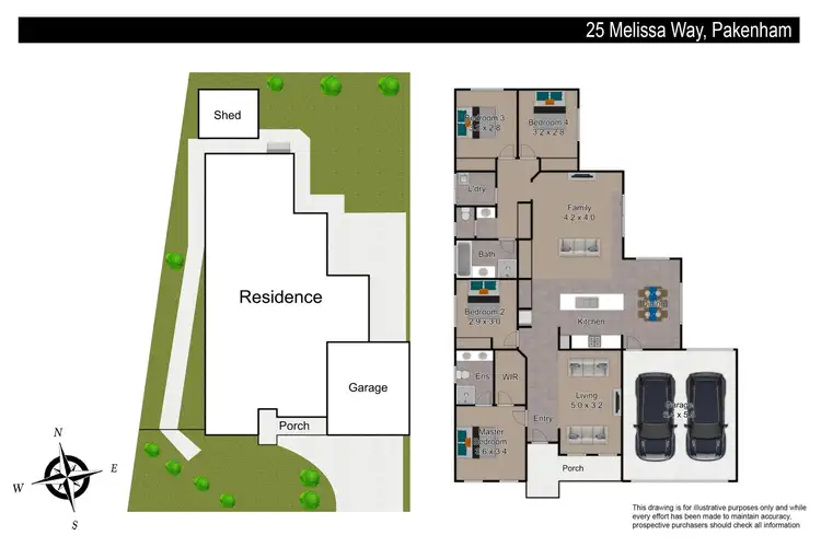 Floorplan of Homely house listing, 25 Melissa Way, Pakenham VIC 3810