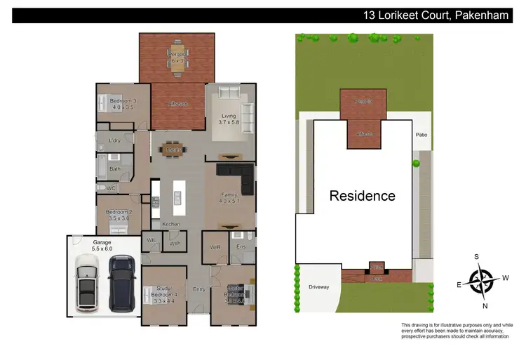 Floorplan of Homely house listing, 13 Lorikeet Court, Pakenham VIC 3810