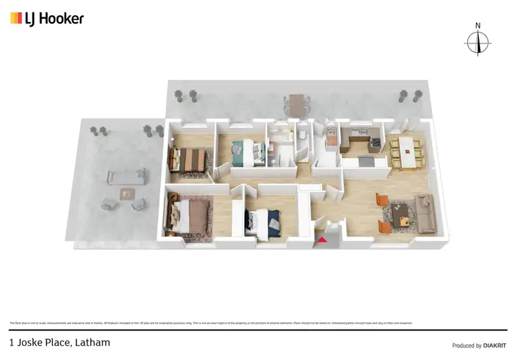 Floorplan of Homely house listing, 1 Joske Place, Latham ACT 2615